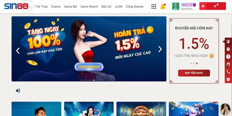 Cập nhật đầy đủ khuyến mãi Sin88 hot nhất 2025